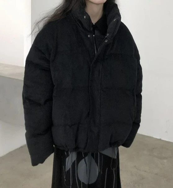 

2025 Winter New Corduroy Jacket Warm Cotton Coat Trendy Down Thickened Cotton Outerwear