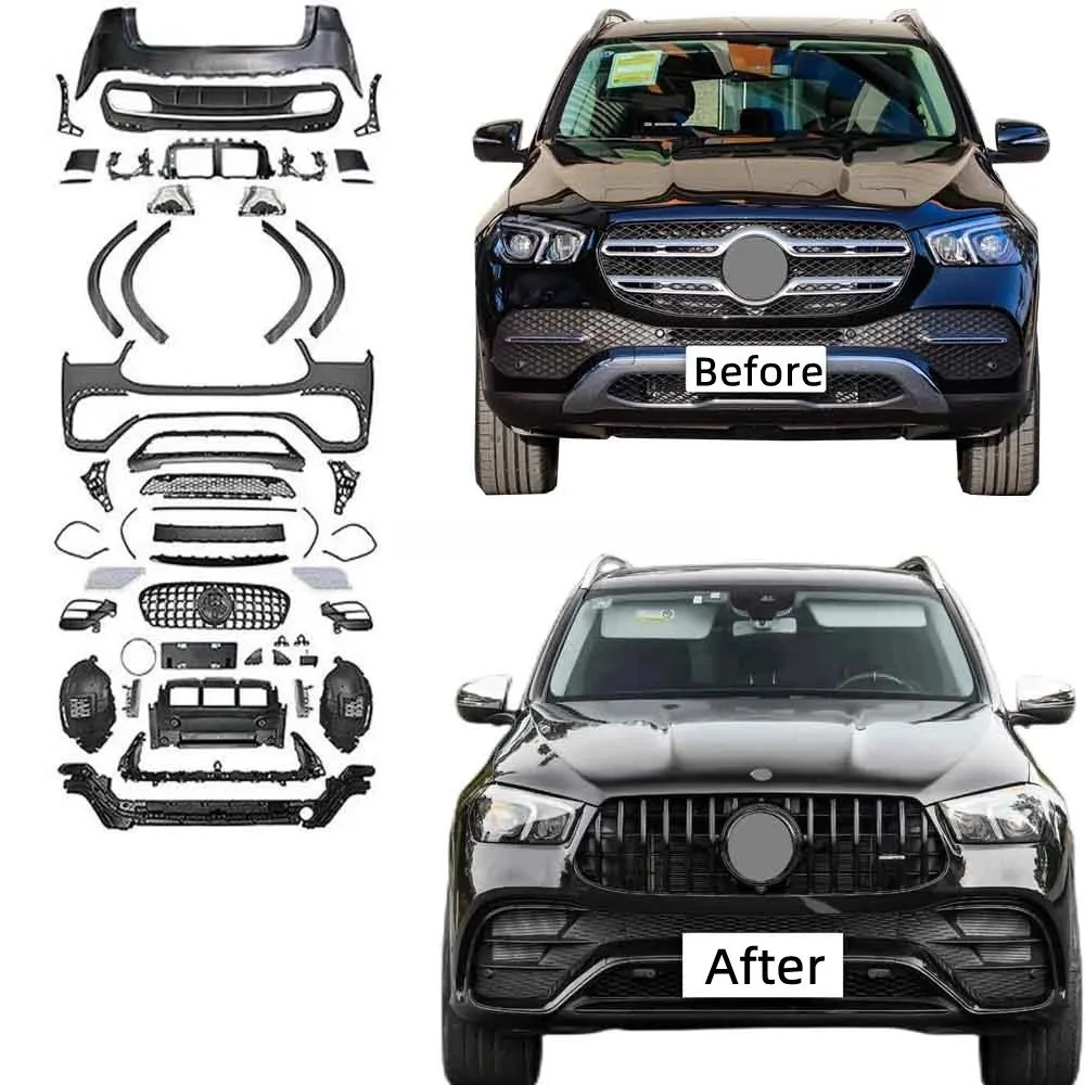 

Прямая продажа с фабрики автомобильные бамперы для W167 V167 GLE Class GLE53 смена на GLE63 AMG Body Kit Колесные арки Передний задний бампер