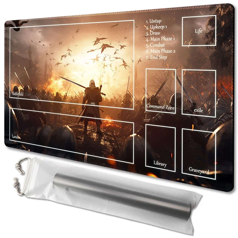 

Knights-настольная игра MTG Playmat, игровой коврик, размер 60X35 см, совместимый с TCG
