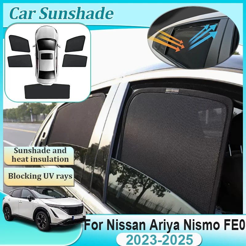 

For Nissan Ariya Nismo FE0 Magnetic Sunshades Front Side Window Cover Pad Mesh Curtain Windshield Tools Privacy Car Accessories