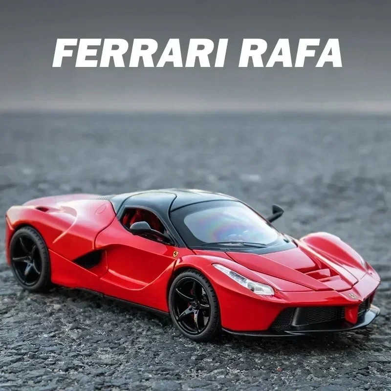 1:22 Ferrari Laferrari Rafa Alloy DIecast Car Model Decoration Sound Light Vehicle Collcetion Children Toy Car Kids Gifts