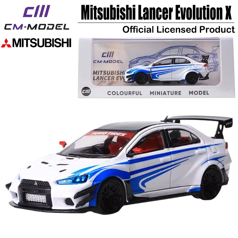 

CM 1/64 Mitsubishi Lancer Evolution X Varis White Alloy Toy Motor Vehicle Diecast Metal Model Gifts