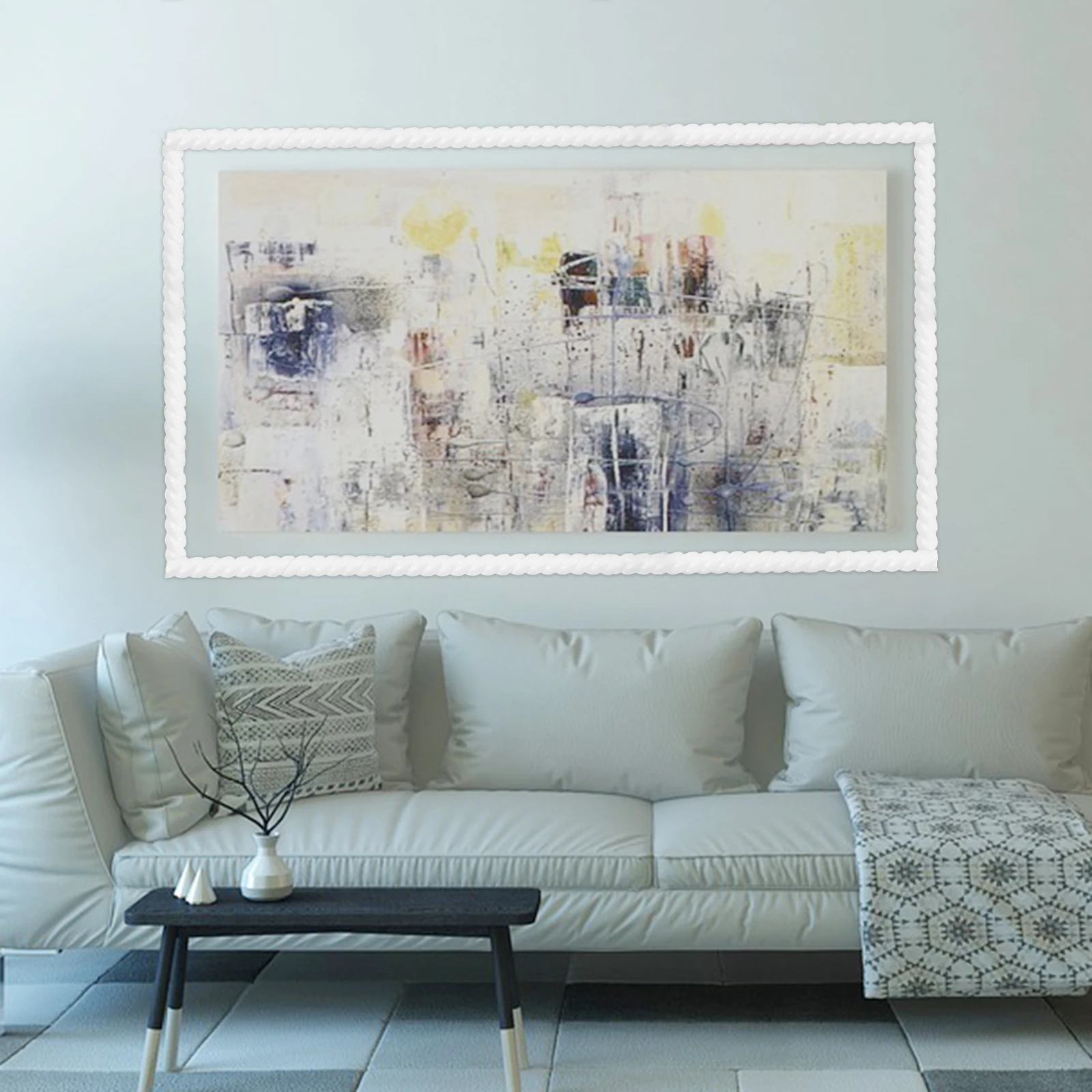 

20mmx5m Decorative Self Adhesive PVC Mirror Frame Edge Trim White Living Room Kitchen Bedroom Wall Corner Molding