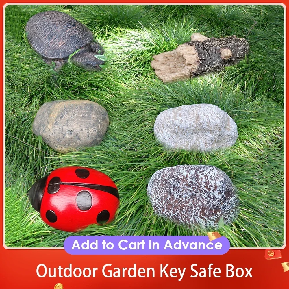 New Outdoor Garden Key Safe Box Hidden Rock Hide Keys In Stone Safety Storage Box For Home RV Key Safes