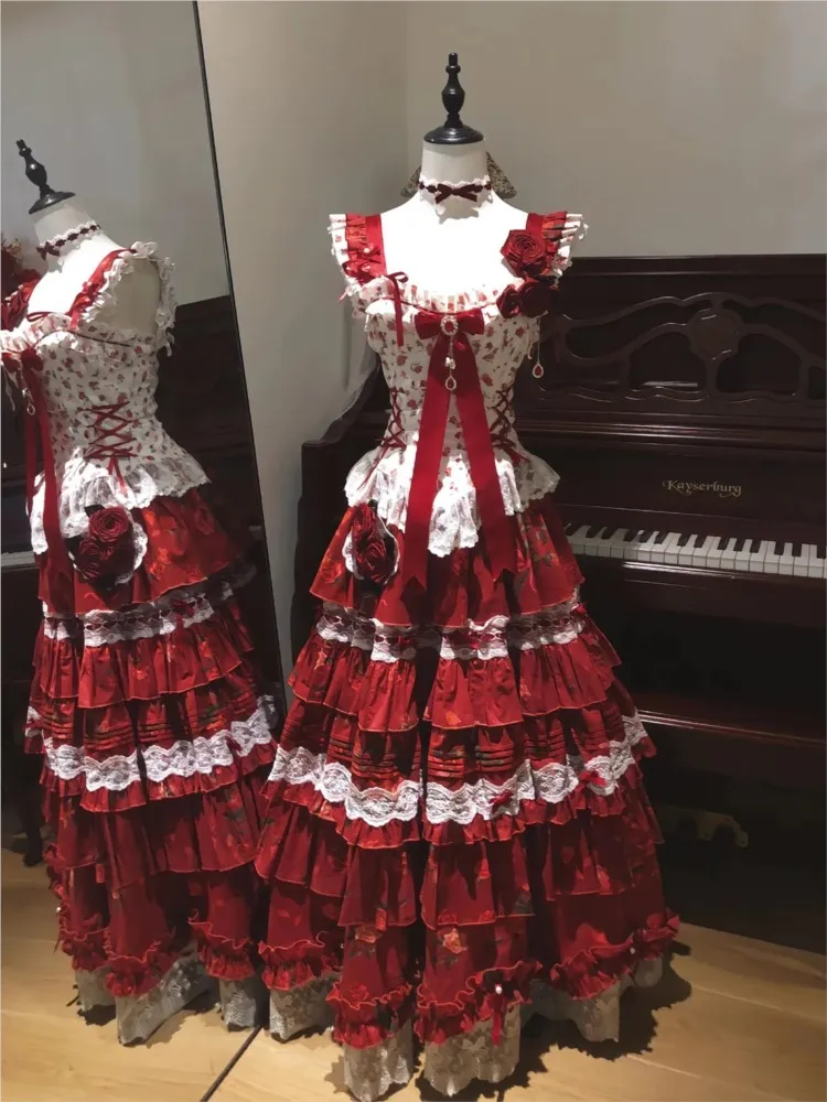 A new rose light luxury and niche birthday dress for adults