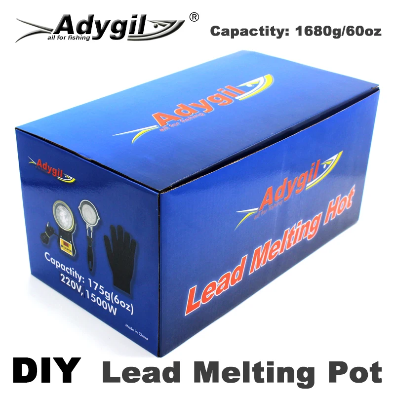 Adygil Olla de fusión plomo pesca - Jig head molde plantilla - imagen 3