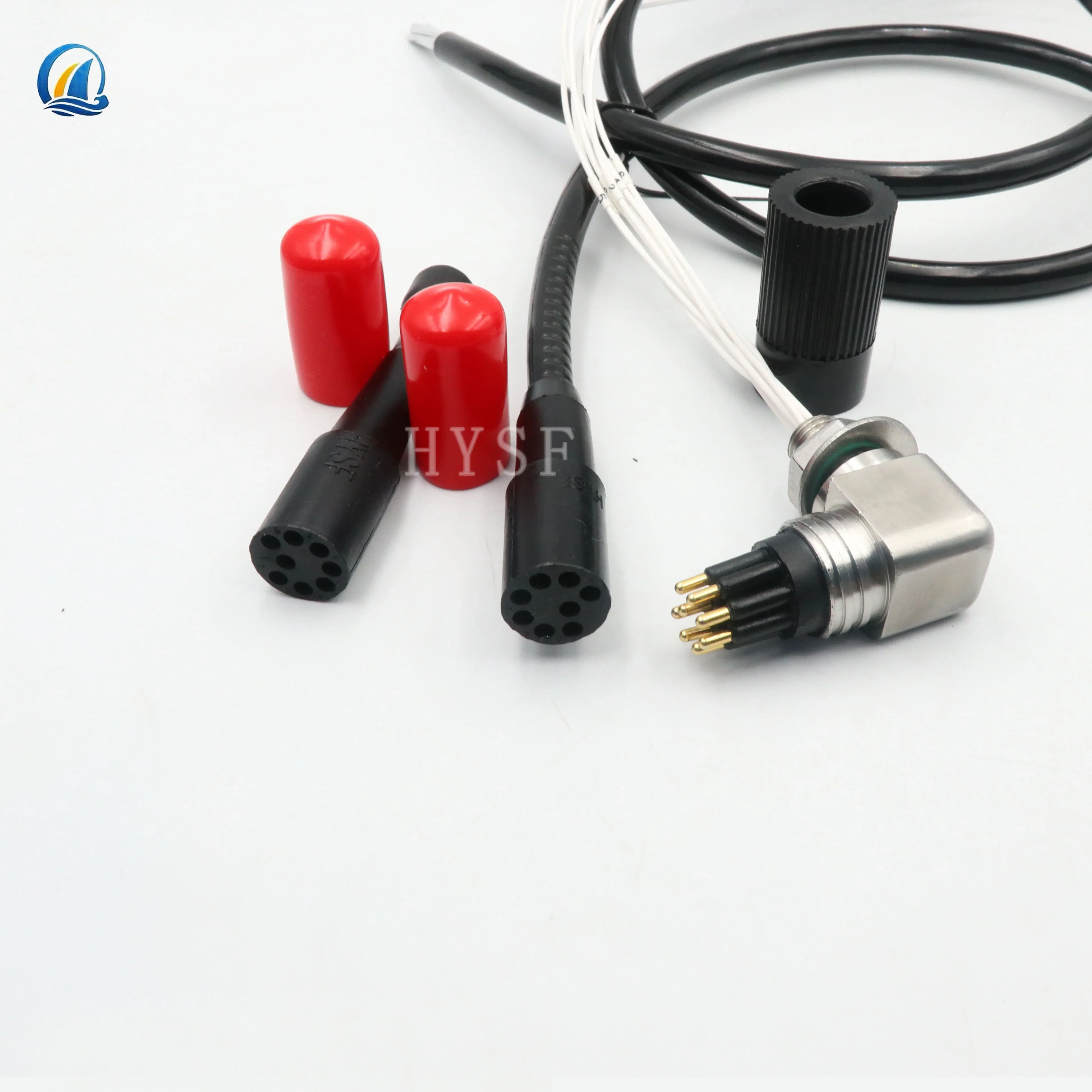 Mini 8-core right angle watertight connector male female pair waterproof cable MCBH8M MCIL8F