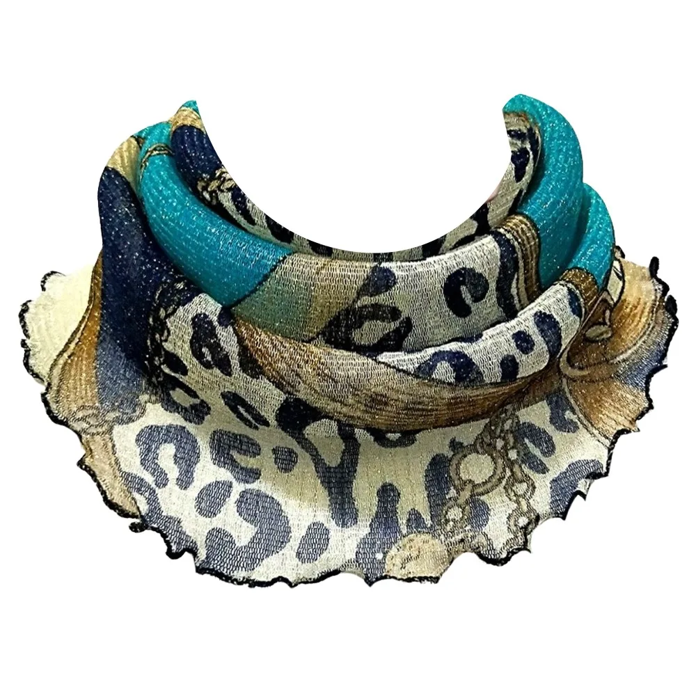 

Floral Printed Chiffon Scarf Breathable Anti UV Neck Collar Cover Thin Light Texture Quick-Dry Multi Function Head Scarf Hiking
