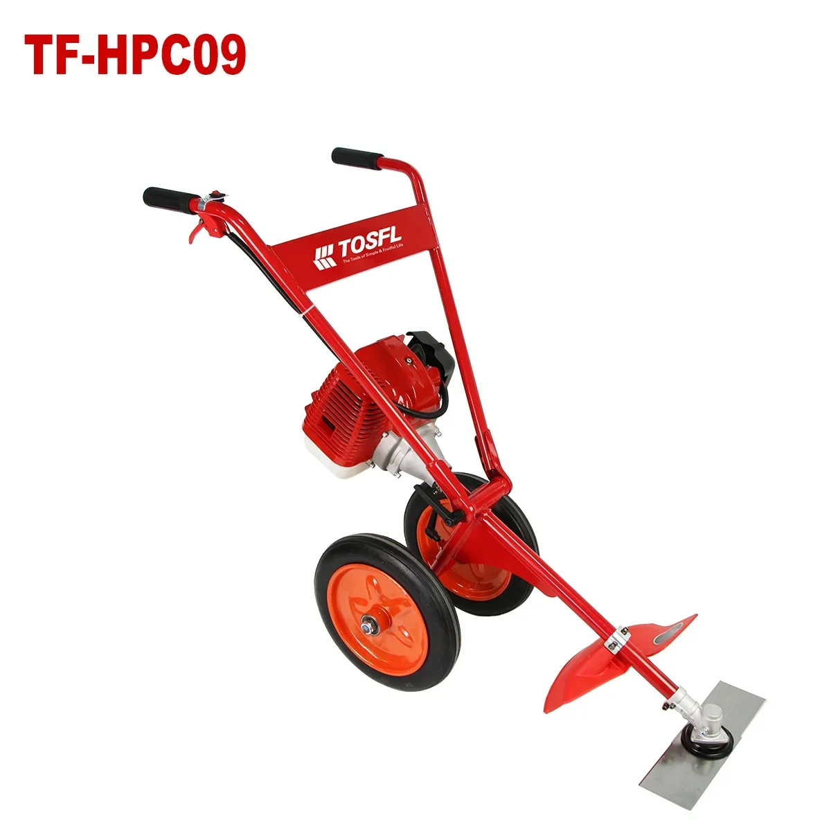 Hand push brush cutter grass trimmer  lawn mower 43cc 52cc foldable