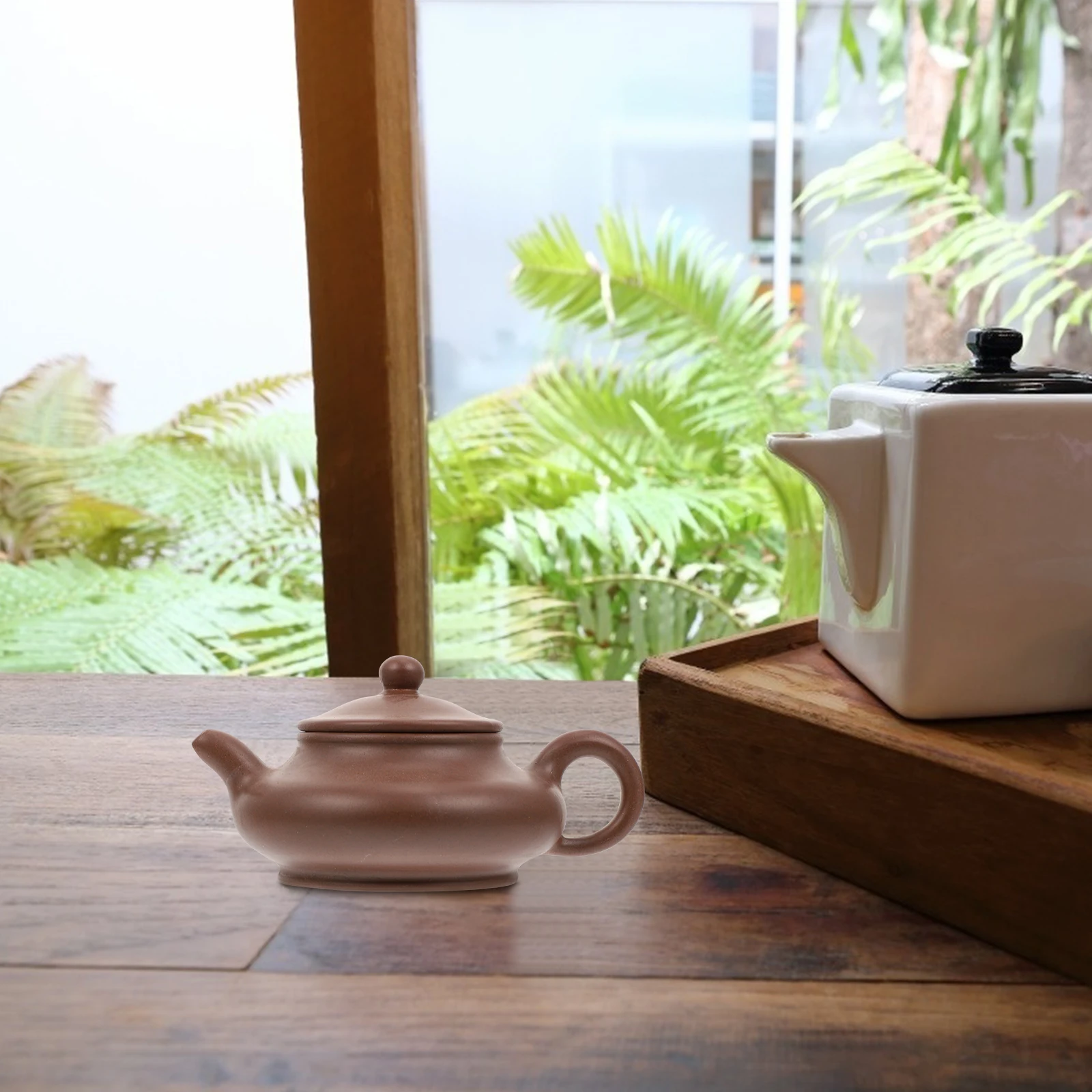 

1Pcs Purple Sands Kettle Practical Tea Pot Household Water Kettle Easy Clean Teakettle for Tearoom Home Use Teapot for Tearoom