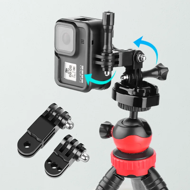

Universal 360 Degree Vertical Bracket Adapter​ for GoPro Hero 13 12 11 10 DJI Osmo Action 5 4 Motorcycle Accessories Moto