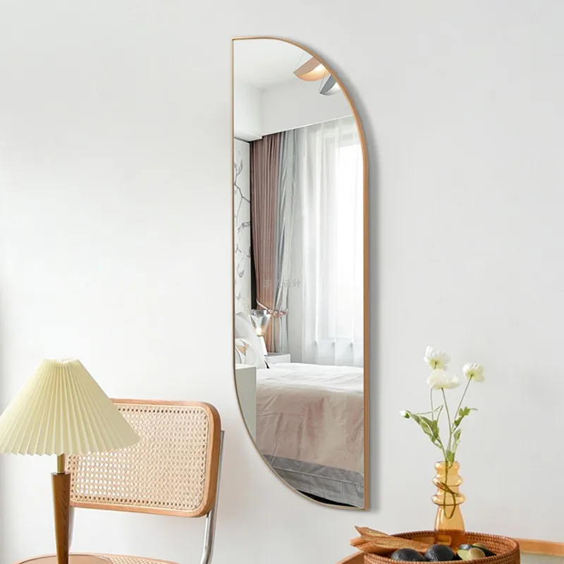 

Long Full Body Wall Mirror Stickers Dressingirregular Design Wall Mirror Appearance Living Room Miroir Mural Salon Decor HY50WM