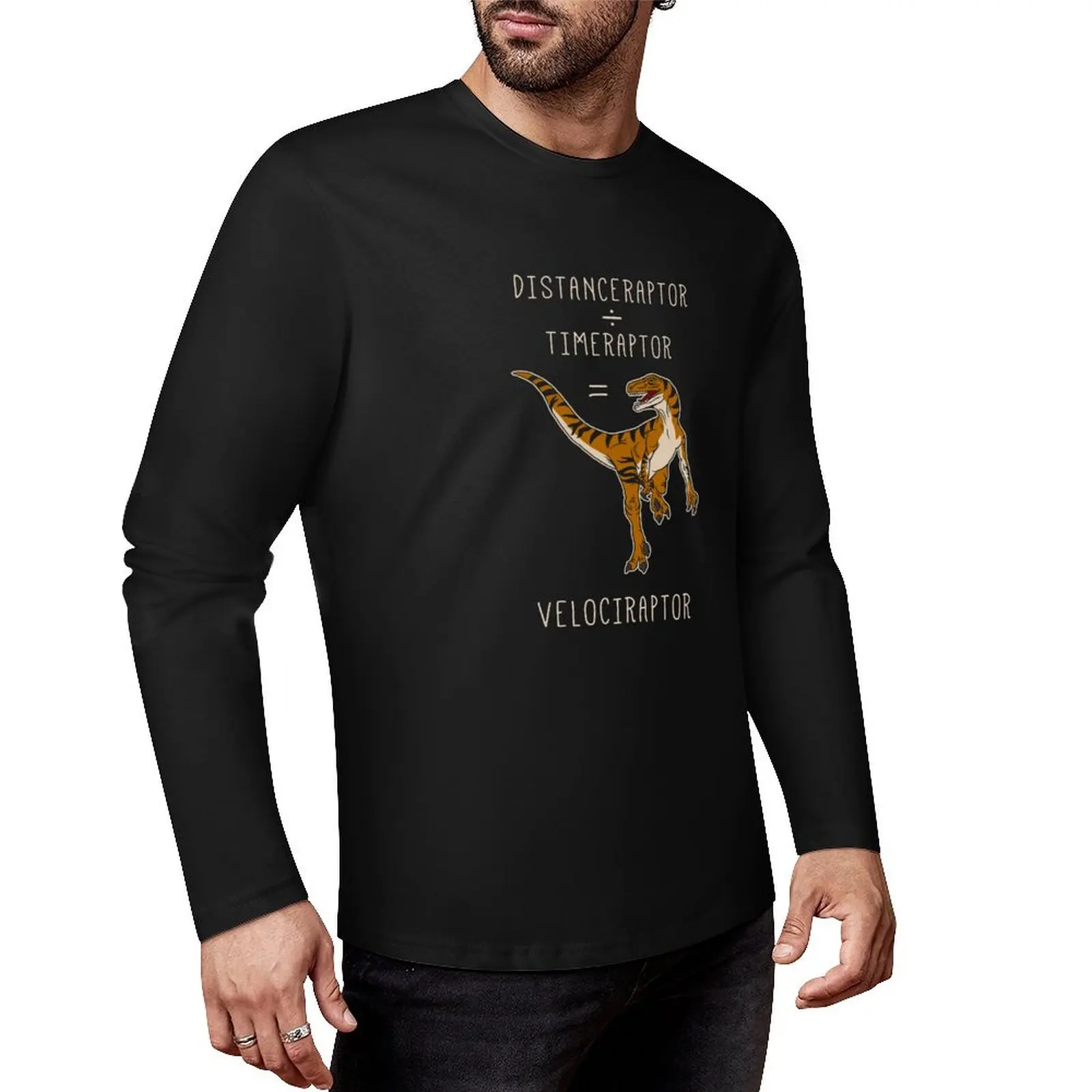 Velociraptor = Distanceraptor / Timeraptor Long T-Shirt sweat shirts customized t shirts fruit of the loom mens t shirts