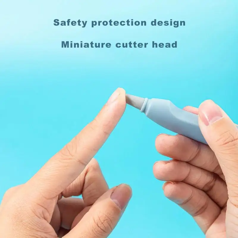 Deli Pen Type Ceramic Carving Knife Art Paper Box Cutter Utility Knife Micro Retractable Ceramic Blade Hand Safety Crafts Tool