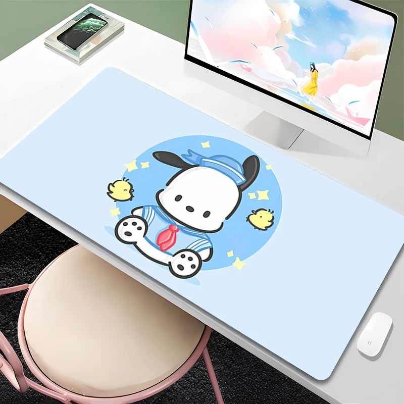 

Mouse Pad Pochacco Non-Slip Rubber Edge locking mousepads Game play mats notebook computer Sanrio coaster Cute Home Decor gift