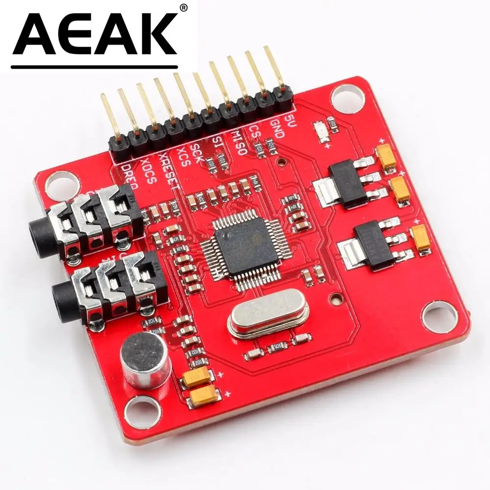 AEAK VS1053 VS1053B MP3 Module For Arduino UNO Breakout Board With SD Card Slot Ogg Real-time Recording For Arduino UNO