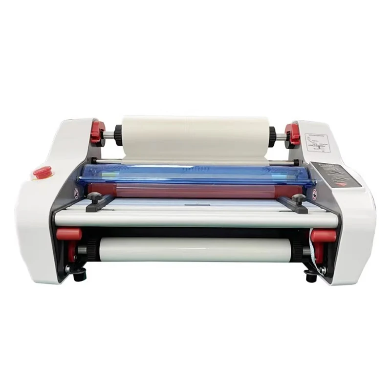 

Desktop Manual A3 A4 Paper Laminating Machine Four Roller Cold Hot Laminator Rolling Equipment FY-350DL For Film Photo