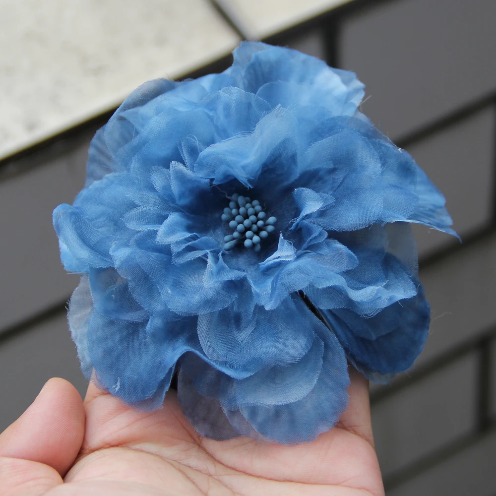 Chiffon Organza Flower Chiffon Sewing Accessory DIY Fabric Artificial Flowers For Wedding Dress Shoes Hats Hair Decoration view 6