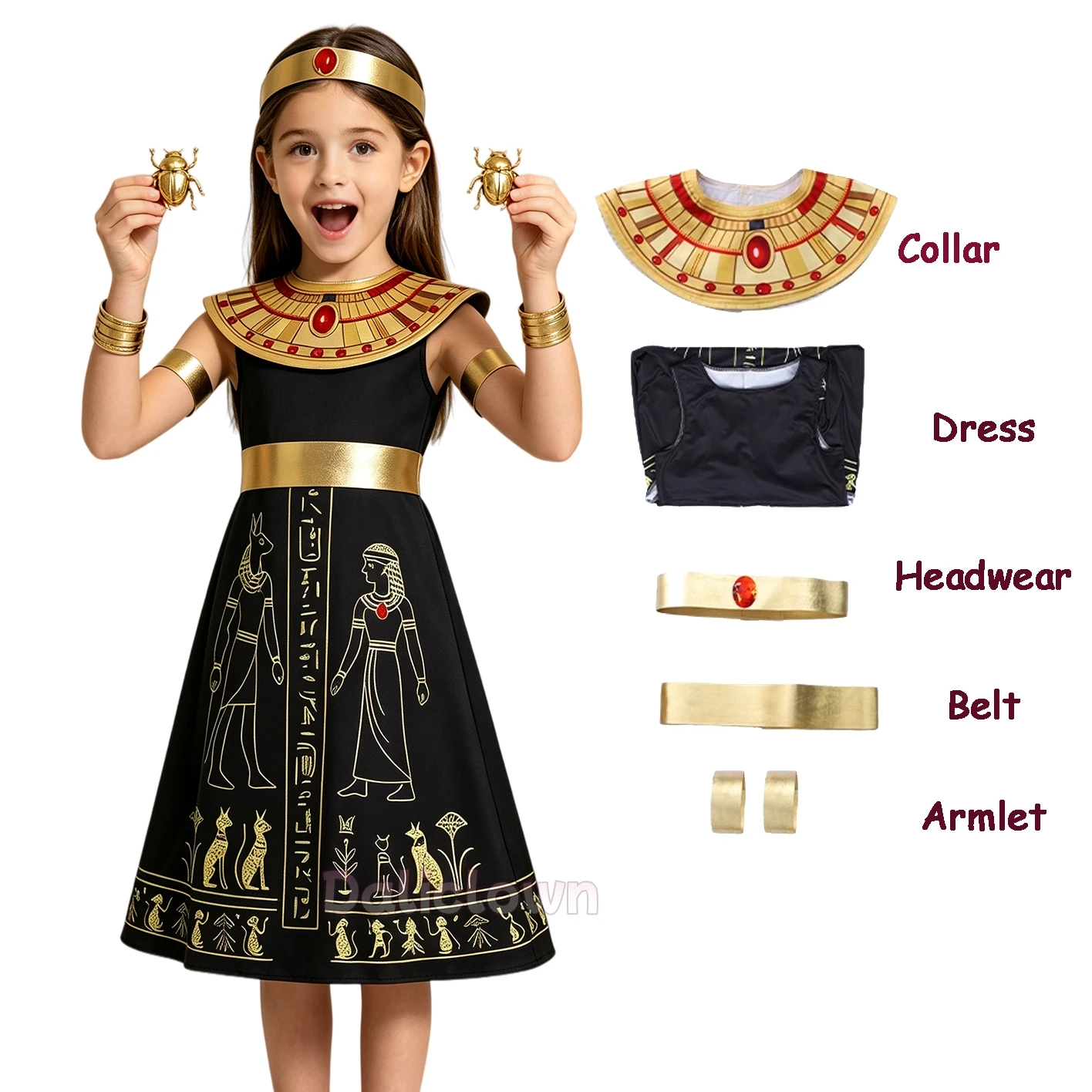 Egypt Cosplay Anime - Egyptian Cleopatra Costume Kids Girls Ancient