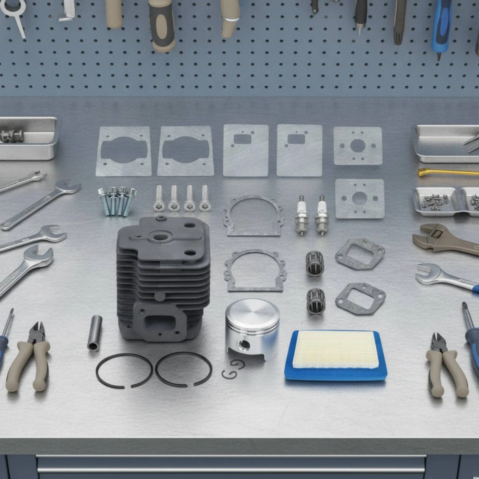 Cylinder Assembly Kit Replacement Cylinder Piston Kit Engine Part Stable Performance Parts Long-Lasting for Mechanics, Workshop