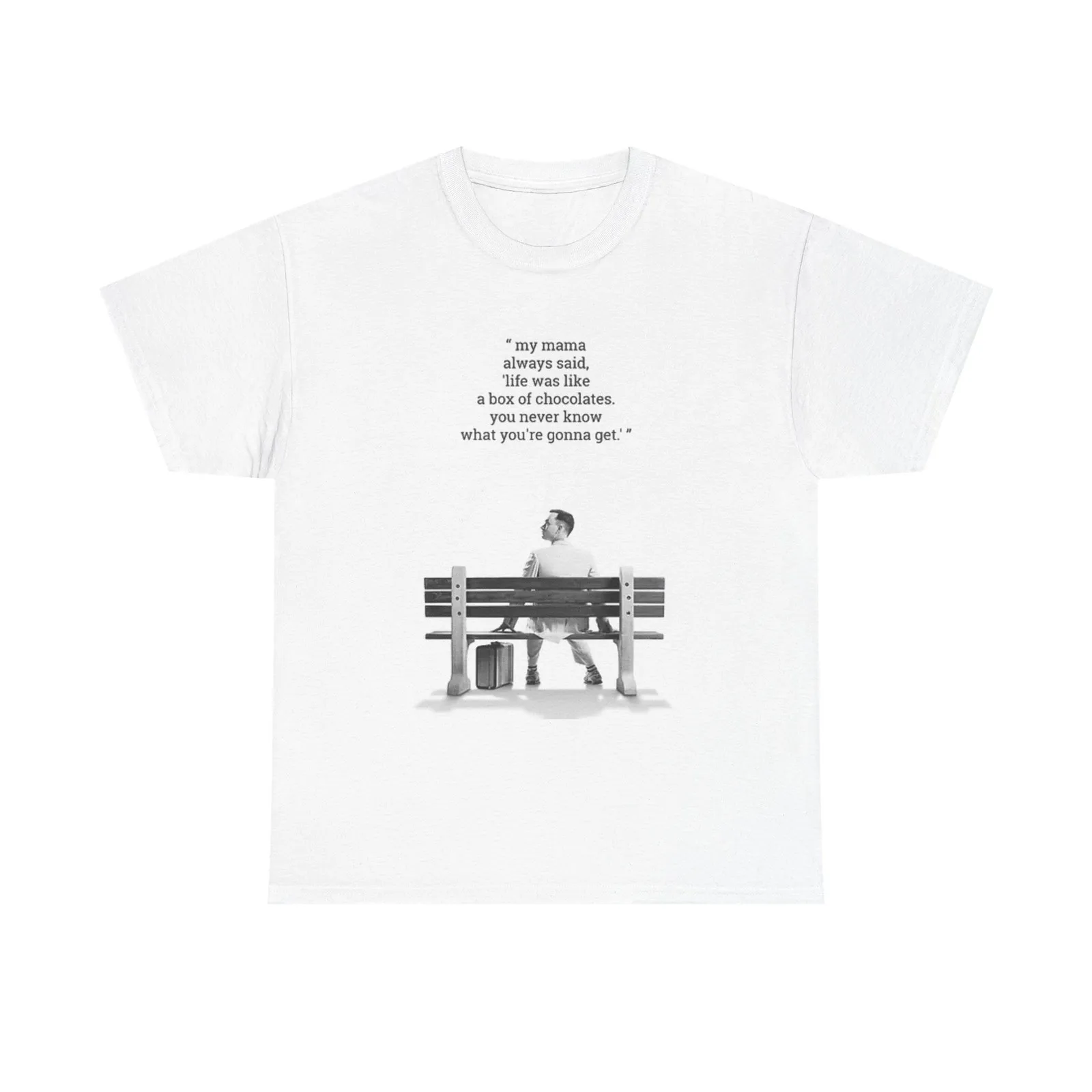 

Forrest Gump T Shirt Vintage Movie Poster Retro Unisex Heavy Cotton Tee