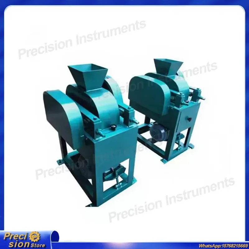 Small Double Roll Crusher for Laboratory Ore Crushing Sealed Design IP55 Rated 1.5KW 380V Industrial Mineral Sample Crusher