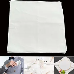 5PCS Cotton Handkerchief Cloth Diner Banquet Wedding Party Home Table Decorations White Napkins Reusable Napkin