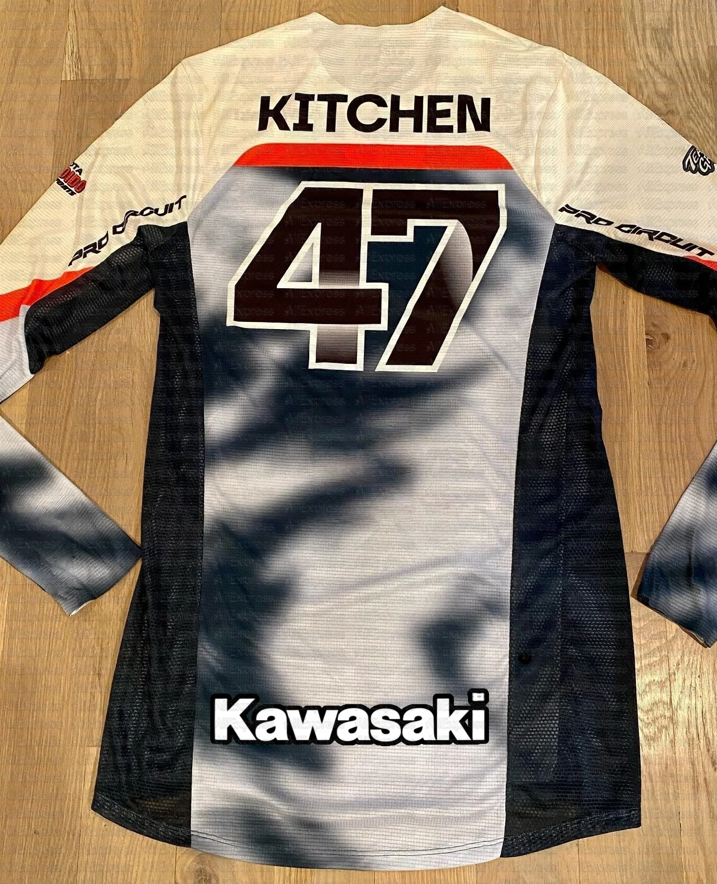 

Гоночная команда Kawasaki # Футболки с длинным рукавом 47 KITCHEN для женщин, весна-осень, 2025, новая спортивная детская одежда, топы