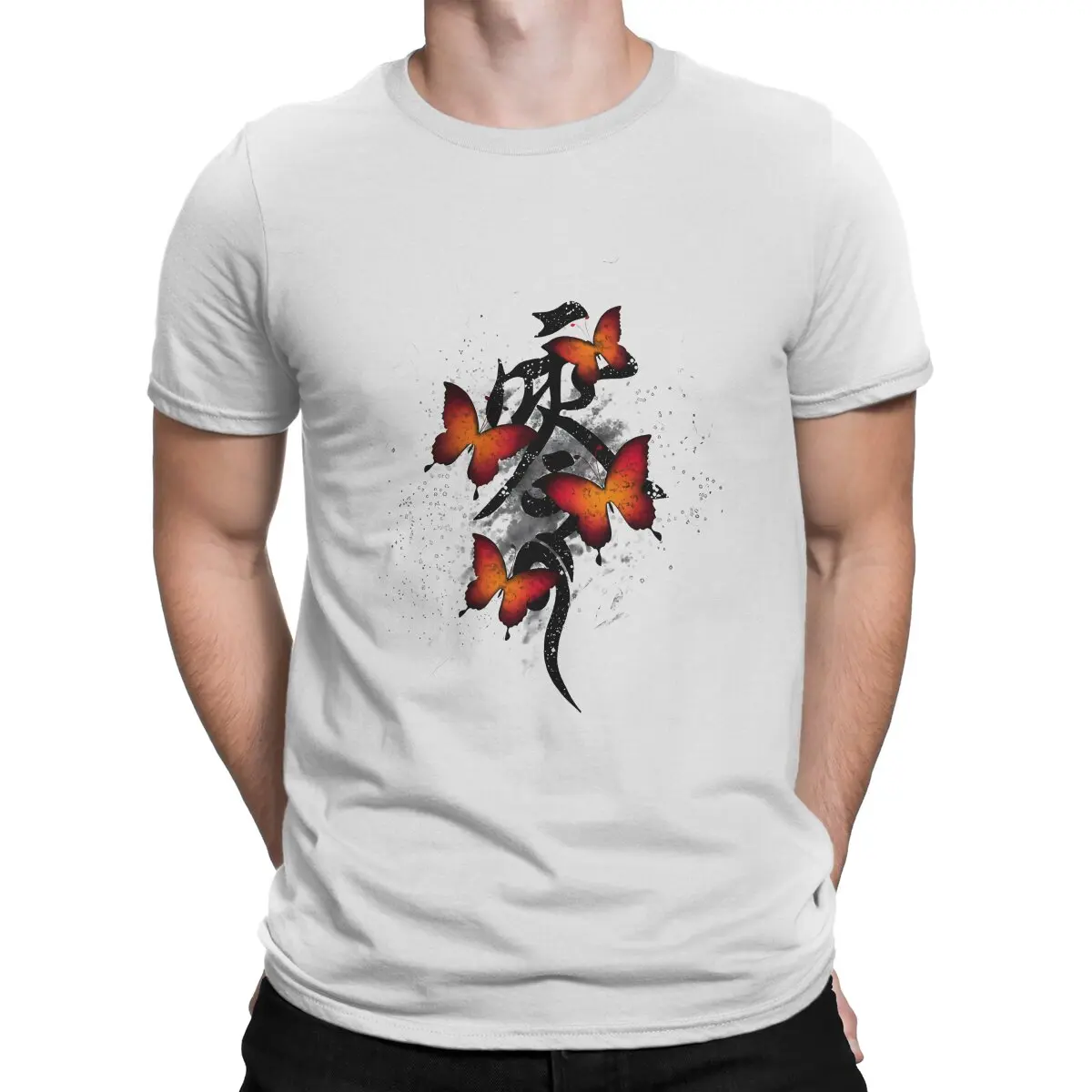 Fatal Frame Men's TShirt Crimson Butterflies Individuality T Shirt Harajuku Streetwear New Trend