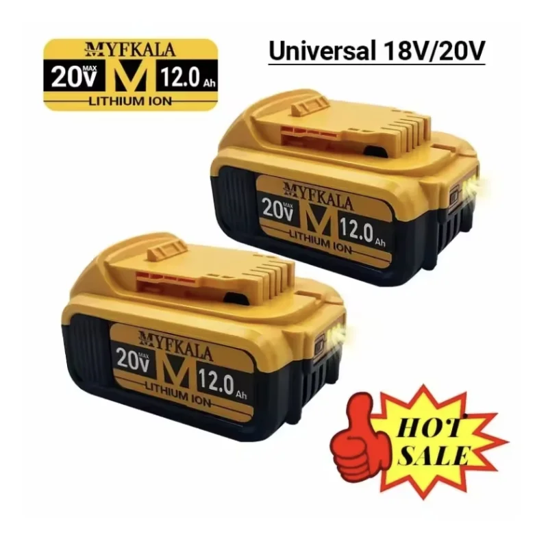 🔥 Замена аккумулятора 20 В, 12,0 Ач MAX, подходит для DeWalt DCB205 DCB 206 DCB181 DCB182 DCB200 20 В 3A 5A 6A 18 В 20 В