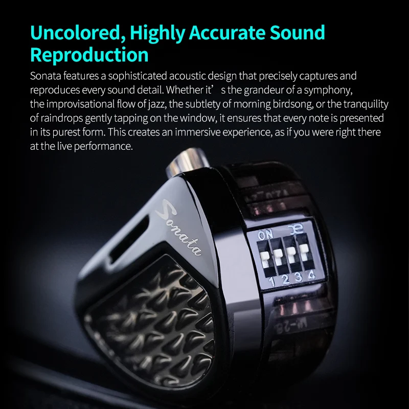 KZ Sonata 14BA Auriculares Intrauditivos con Cable de Alta Fidelidad (HiFi) de 28 Unidades, con Armadura Balanceada y División Electrónica de Frecuencia para Monitoreo