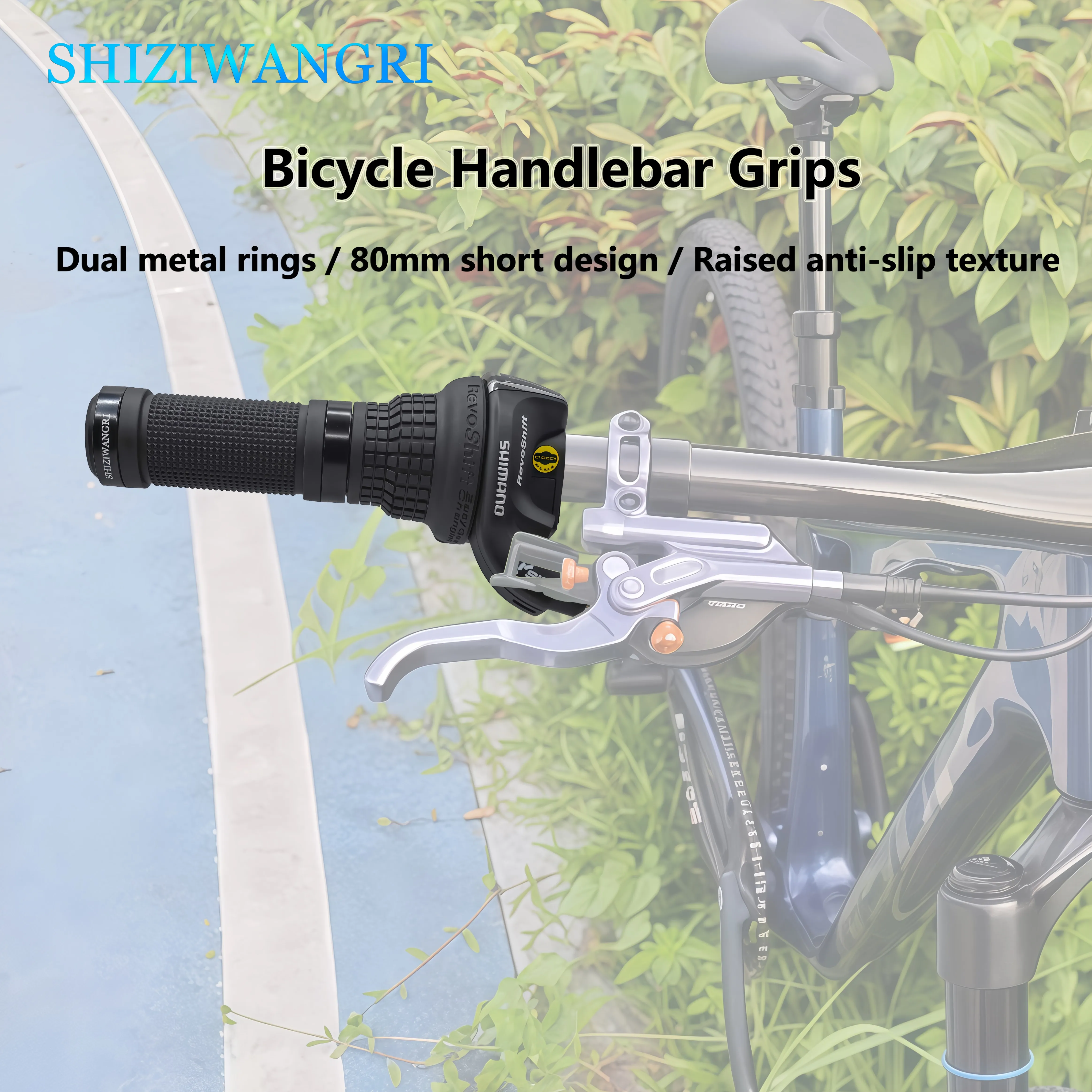 SHIZIWANGRI MTB-Griffe 80mm/129mm Hochwertige Gummi-Fahrradlenkergriffe Rutschfeste Abdeckung Gummi-Fahrradhandschuhe Lenkerüberzug – Detail 1