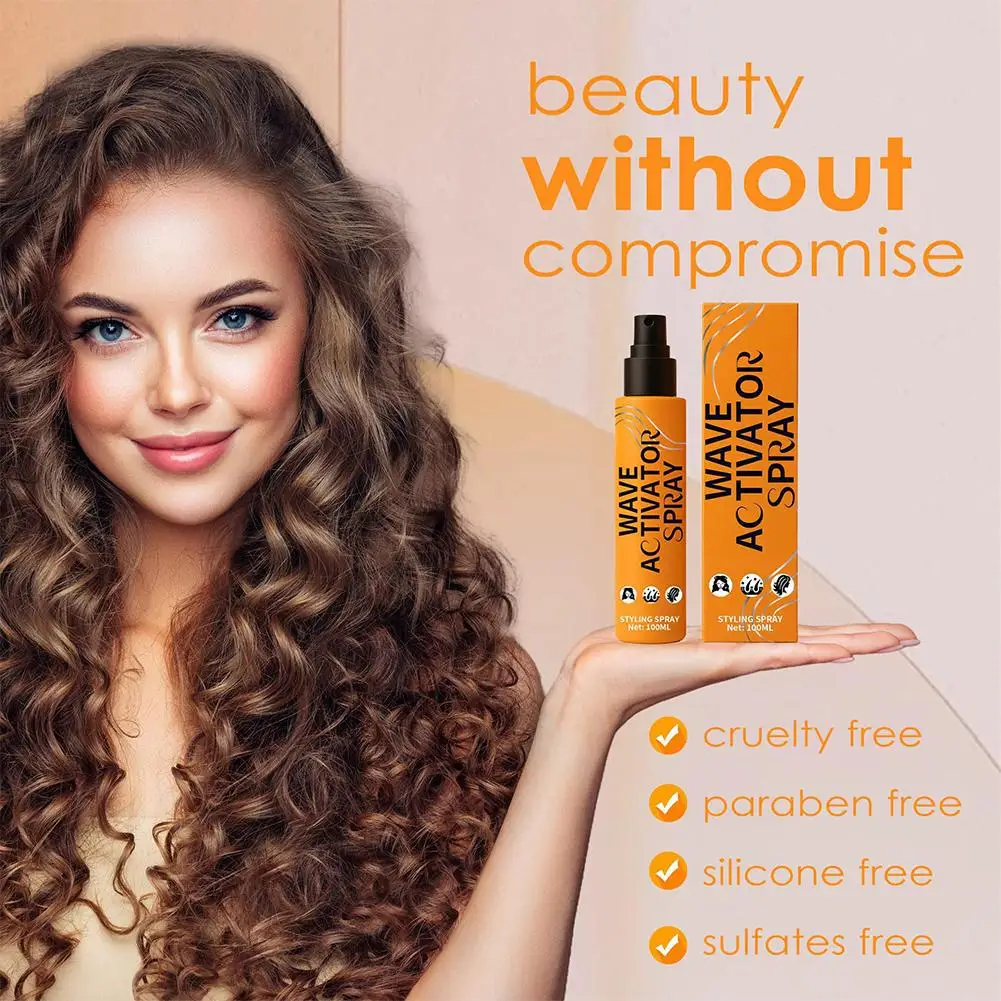 

Wave Activator Spray for Natural Hair Defined Coily/Wavy Hair, Humidity Resistance, Non-Greasy Formula, Safe for Color-Trea I8N2