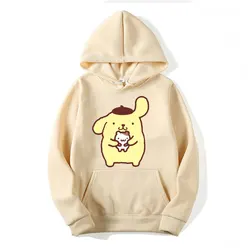 Pompom Purin Cartoon Anime Women Pullover Tops Spring Autumn Men Hoodie 2024 New Fashion Sports Couple Sweatshirt Clothing