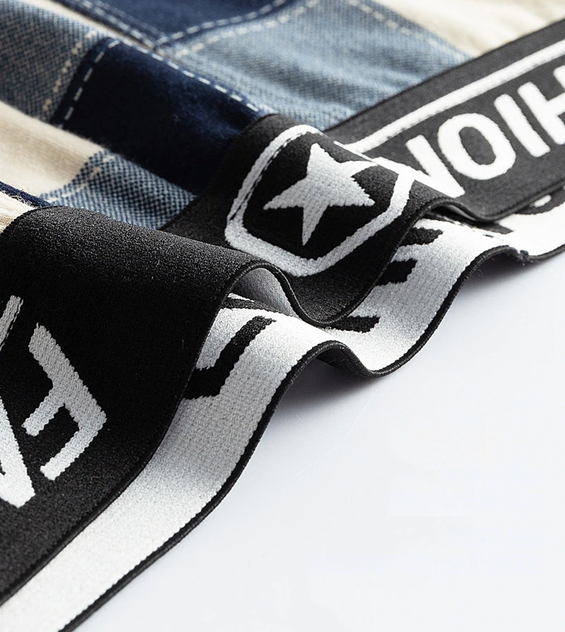 4 حزمة أوروبا وأمريكا حجم الرجال أزياء مثير الملاكم الملابس الداخلية المضادة للبكتيريا تنفس الرجال السراويل الملابس الداخلية