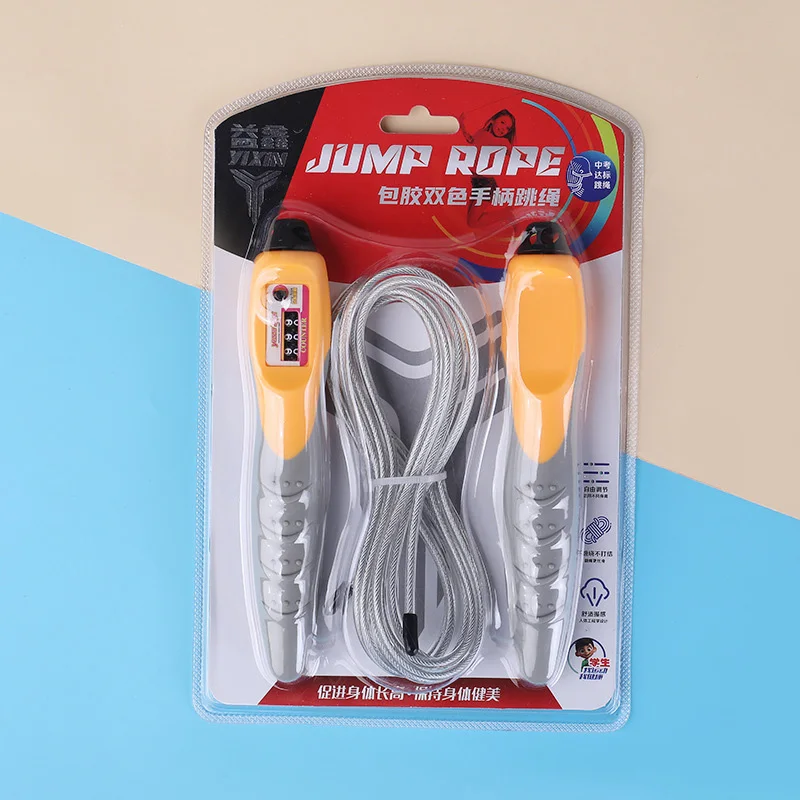 Adjustable Counting Jump Rope for Adult Fitness Training in Racing Wire Jump Rope