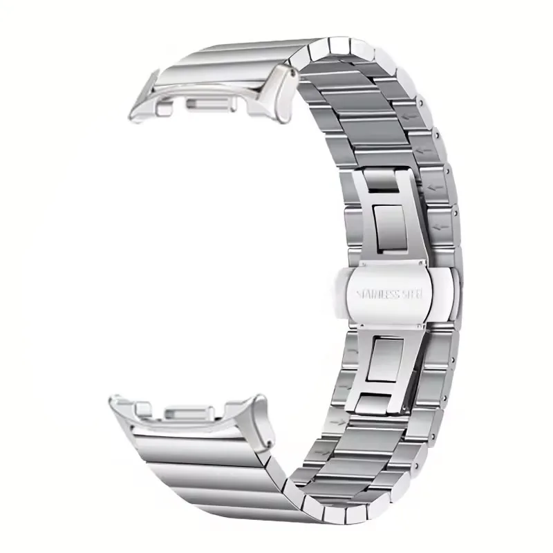 Pulseira de aço inoxidável de luxo para samsung galaxy watch 8 40mm 44mm pulseira para galaxy watch 8 clássico 46mm pulseira de metal