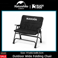 Naturehike-BLACKDOG Outdoor 2 Person Folding Chair Portable Camping Picnic Widened Armchair Ultra Light Fishing Backrest Chair