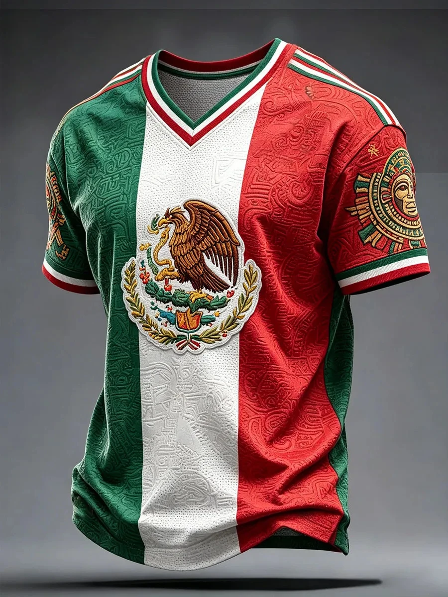 2026 Edition Mexican Football Training T-Shirt - 3D Digital Printing - Comfortable and Breathable - Family-Personalized Clothing