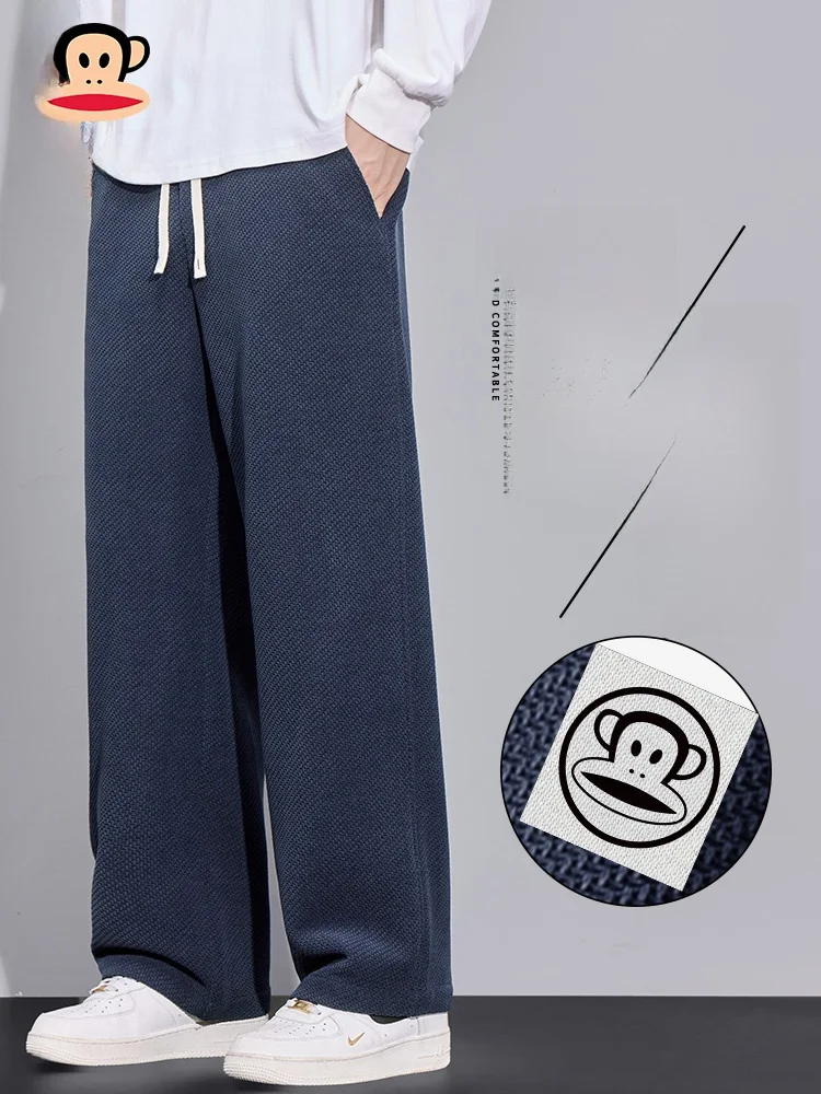 

Мужские повседневные брюки Paul Frank American Style, трикотажные, свободного прямого кроя, спортивные, осенняя новинка, широкие штанины