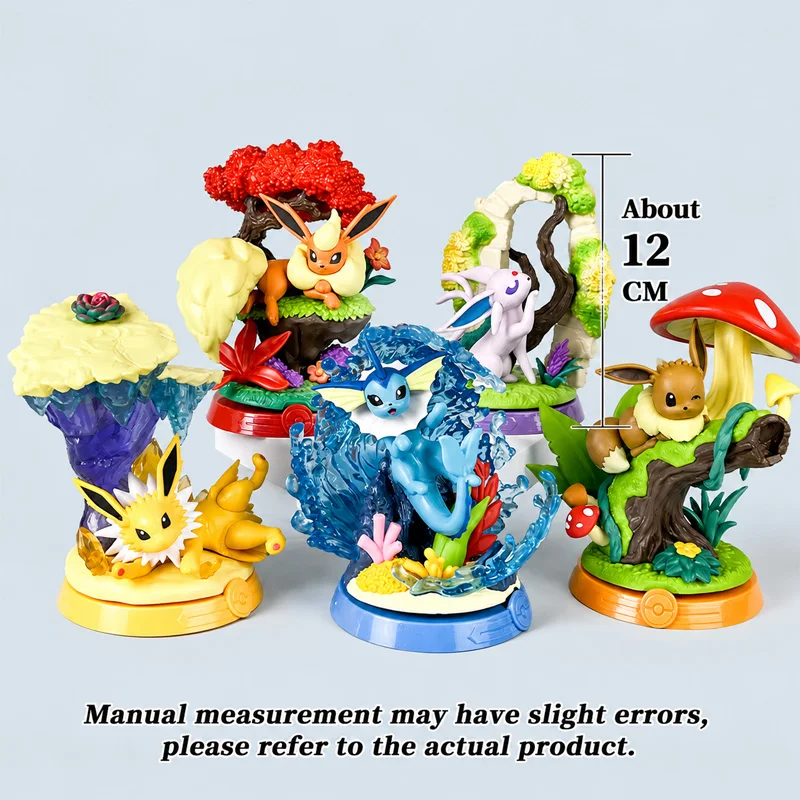 Pokémon Neun Stück Eevee Vaporeon Jolteon Espeon Umbreon Leafeon Glaceon Sylveon PVC-Sammlung Desktop-Dekoration Geschenkspielzeug