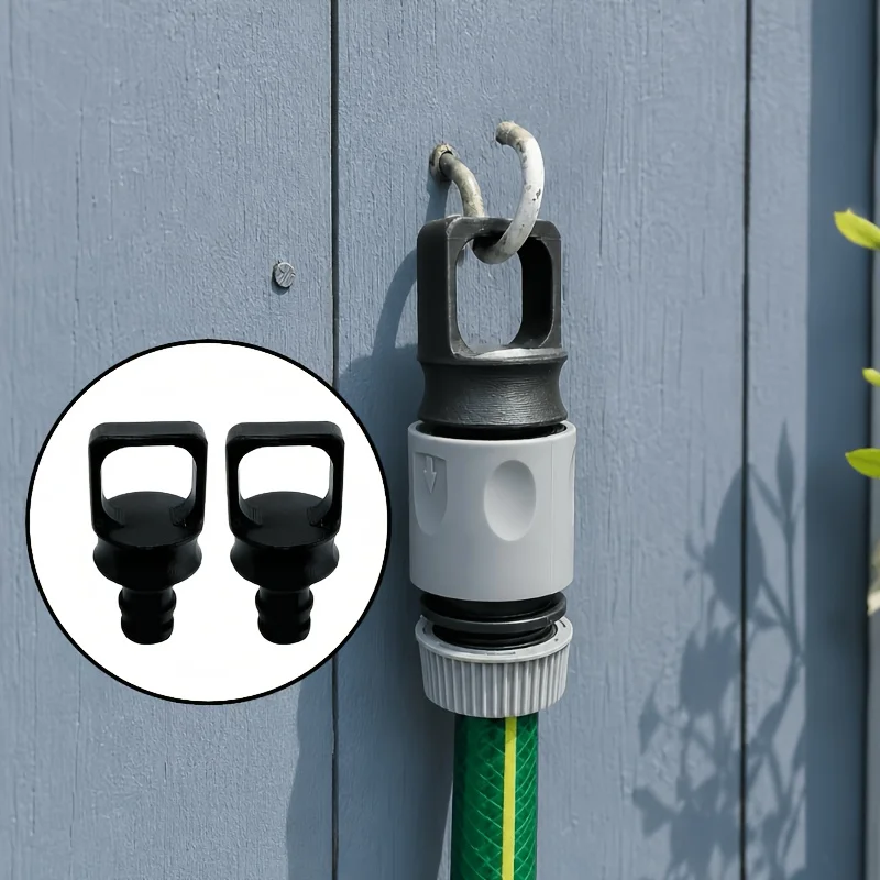 2 Stück Gardena Schlauchanschluss-Endkappen, Hakenförmiger Staubschutz, Wasserrohr-Dichtungsstopfen für Winterlagerung und Garagenorganisation – Detail 1