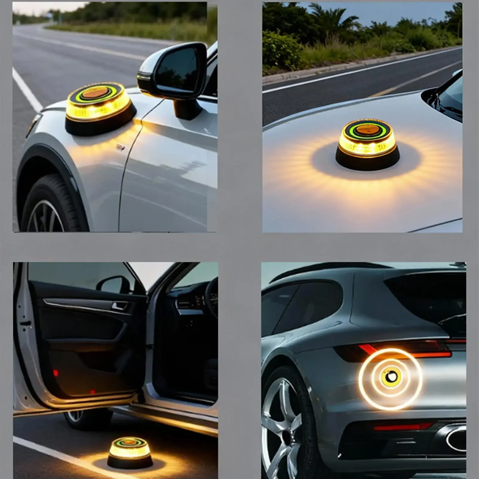 

Автомобильный аварийный маячок-фонарь высокой яркости, магнитный проблесковый маячок на крышу, стробоскоп, сигнальная лампа для ночной безопасности