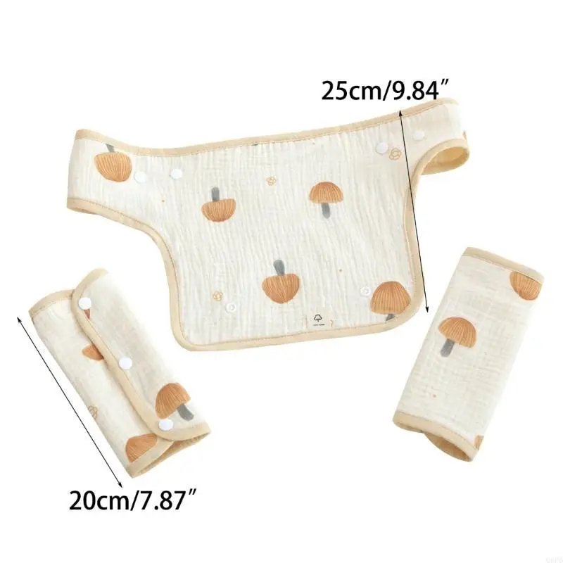 مرايل أطفال ناعمة وذات قدرة على الامتصاص للأولاد والبنات مرايل لعاب الأطفال باندانا #6