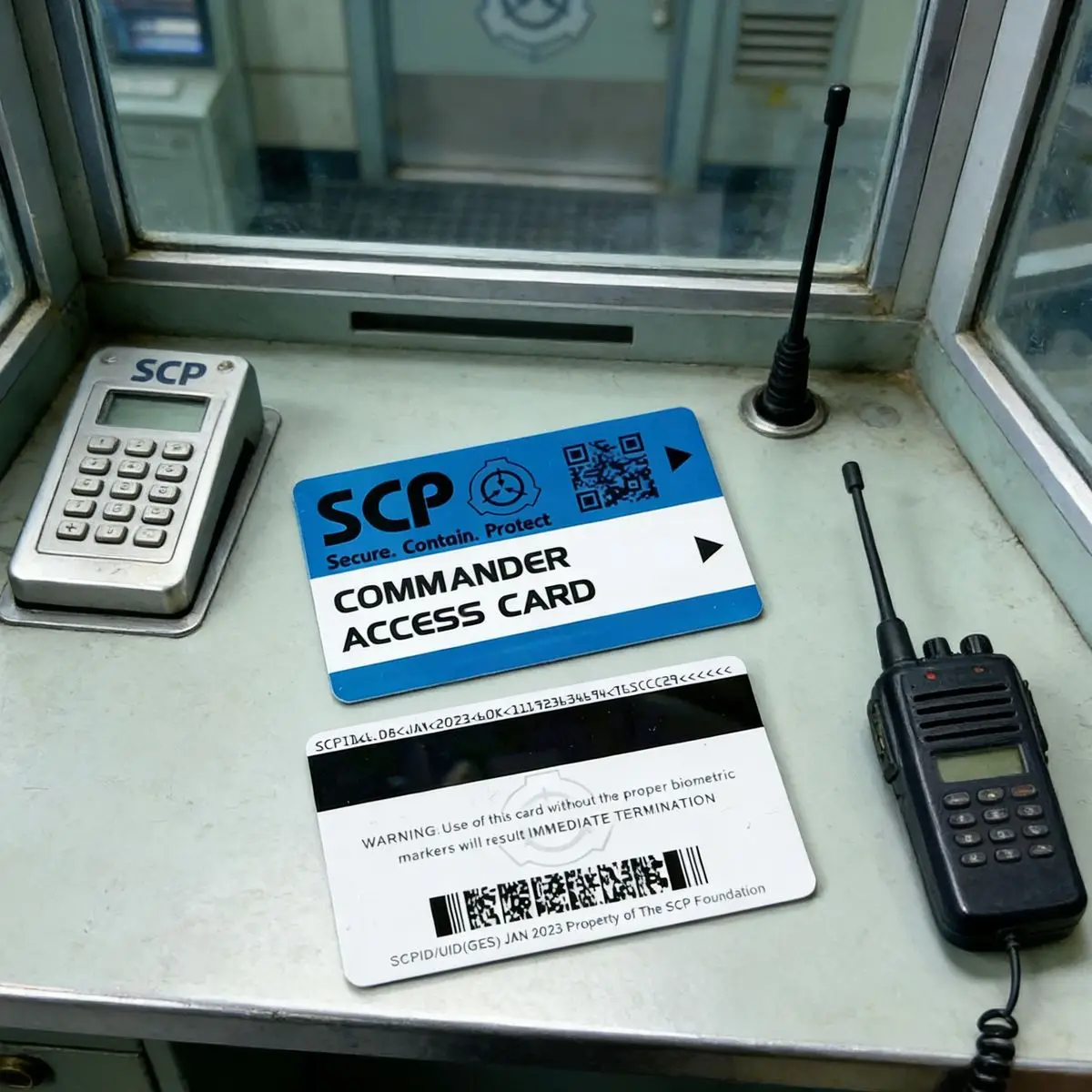 SCP 05 Keycard Black High Security Level PVC Card Replica Prop SCP Foundation, Access Card, Keycard, Security Badge Cosplay