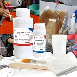 CNMI GlassFiber Cloth Special Dipping Glue Epoxy Resin Adhesive High Strength Easy Penetration Carbon Fiber Resin Kit DIY Crafts