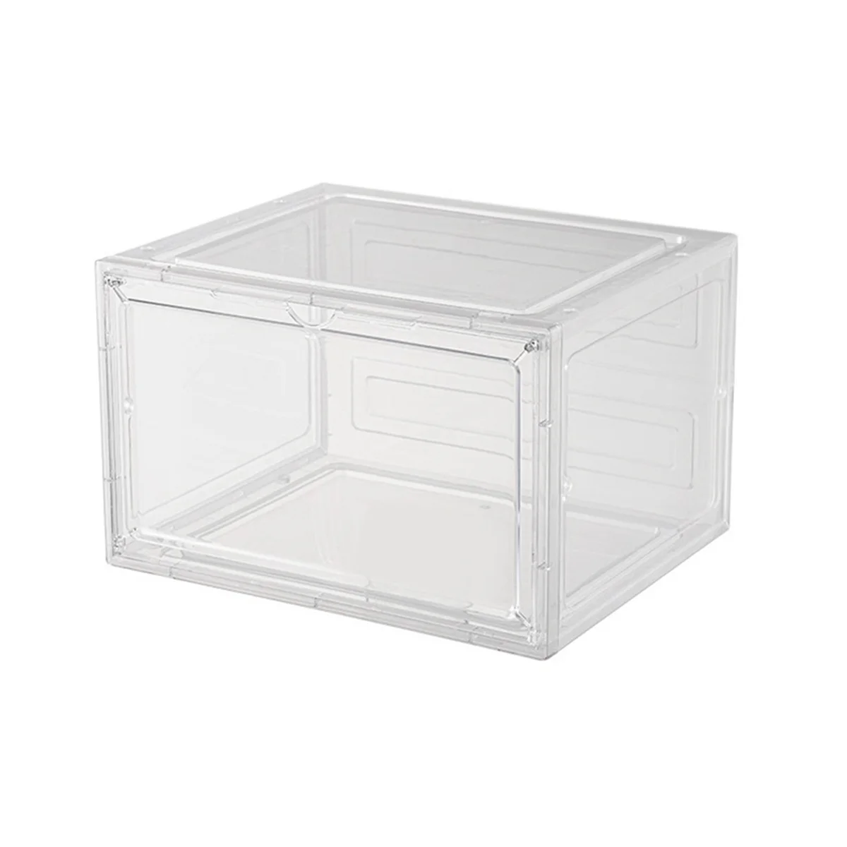 Upgrade Harder Solid Plastic Hat Organizer for Baseball Caps,Stackable Hat Storage Box,Holder with Clear Magnetic Door