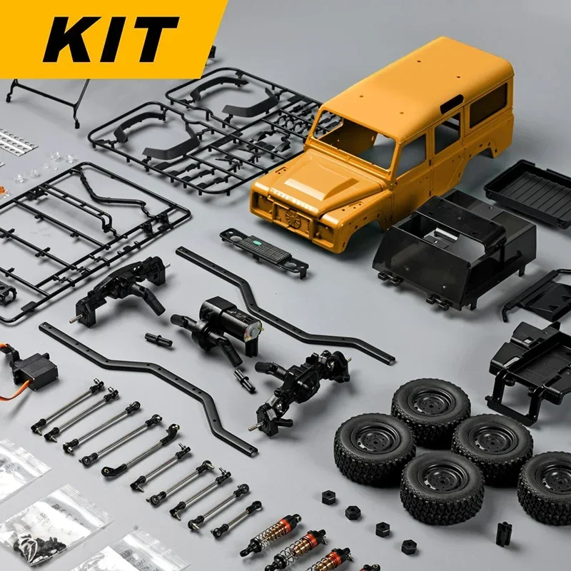 MN111 D90 D110 Kit Versie 1/18 4WD Klimmen Auto Speelgoed 180 Motor LED Licht Portaal As Aluminium Carrosserie Afstandsbediening Auto