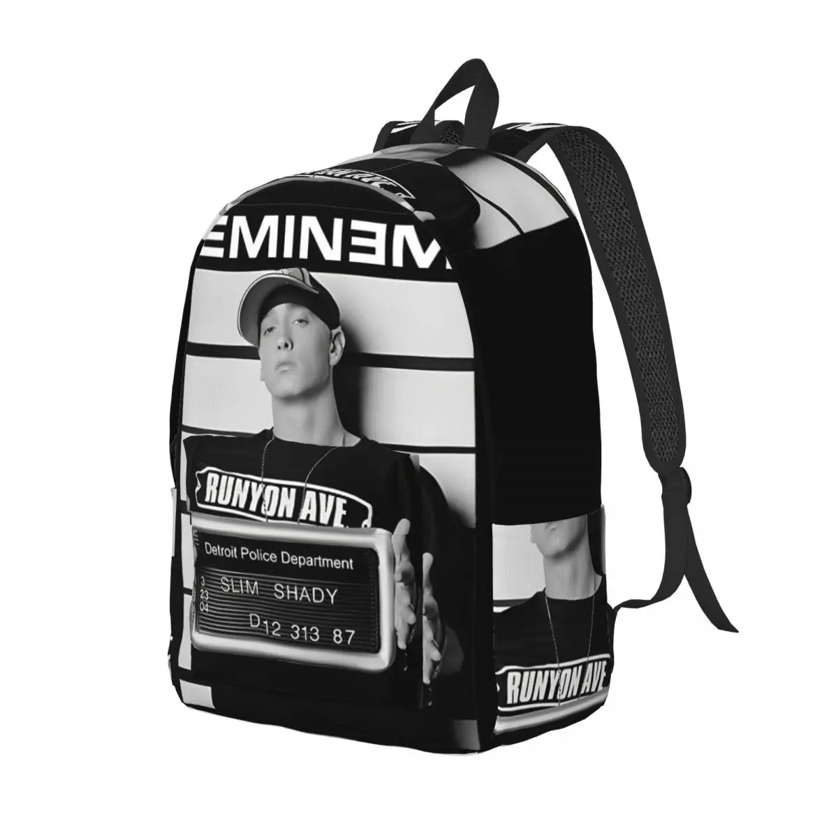 Rapper New Man for Teens Student School Bookbag Eminem Show Encore Hip Hop Daypack Middle High College Durable