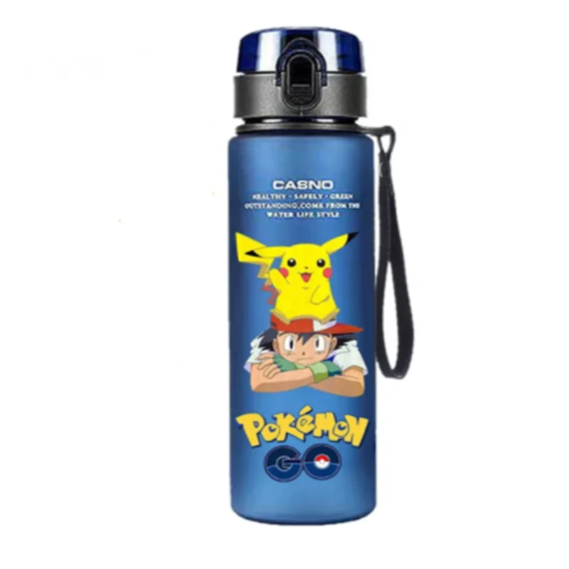 560ML Pokemon kubek na wodę Anime przenośne dziecięce słodkie Pikachu plastikowe kreskówki Outdoor Sports duża pojemność butelki na wodę prezenty